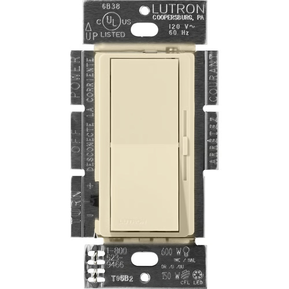 Lutron DVSCF-103P-SD Diva 3 Wire Dimmer 1000W 8A 120V Sand Single Pole 3 Way