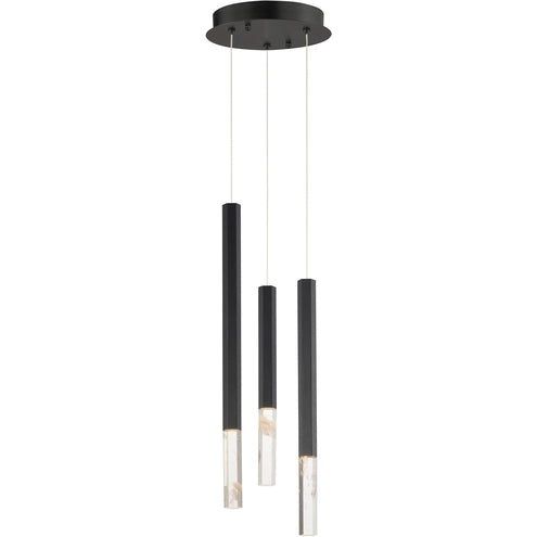 ET2 Contemporary Lighting E11023-95BK 9.75 Inch Diaphane Multi-Light Pendant Ceiling Light - CCT: 3000K - Finish: Black