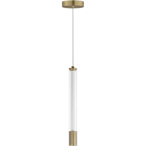 ET2 Contemporary Lighting E11062-144NAB 14 Inch Cortex Single Pendant Ceiling Light - CCT: 3000K - Finish: Natural Aged Brass