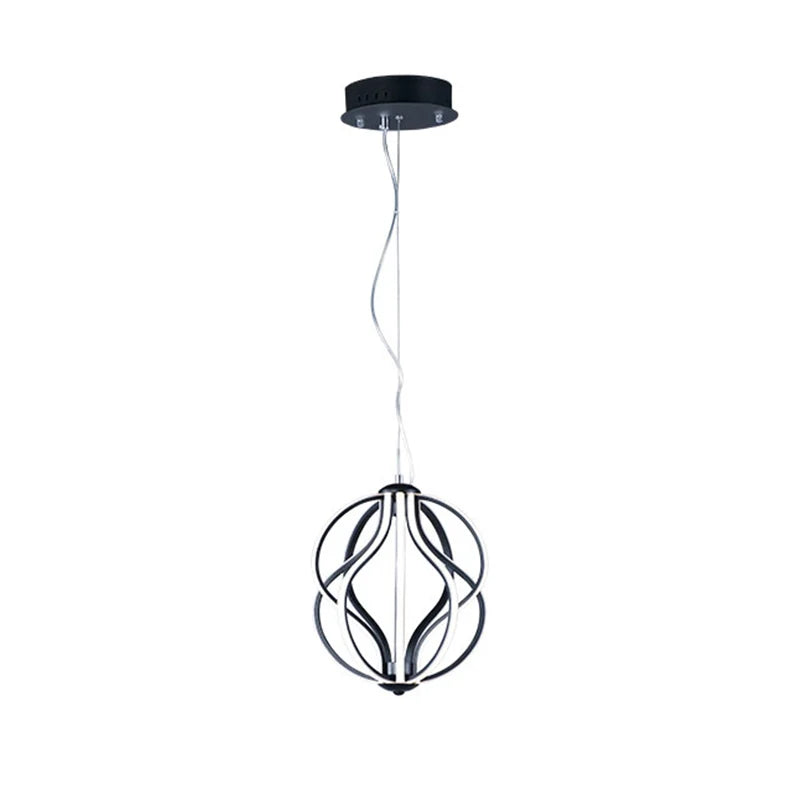 ET2 Contemporary Lighting E21172-BK 12" Aura Integrated LED Pendant Light With Adjustable Hanging Height - Finish: Black