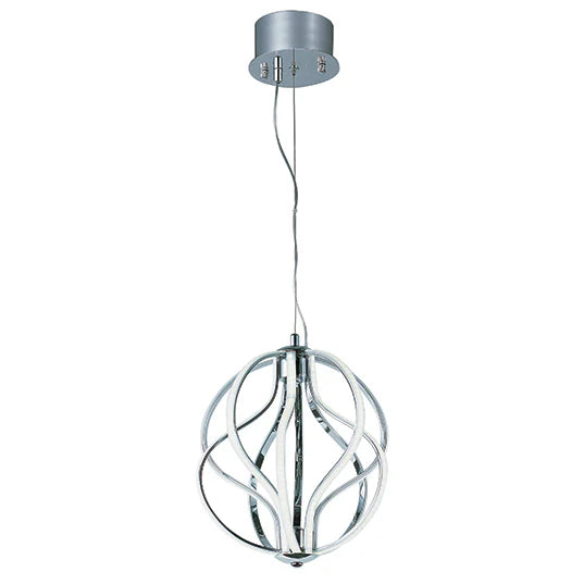 ET2 Contemporary Lighting E21172-PC 12" Aura Integrated LED Pendant Light With Adjustable Hanging Height - Finish: Polished Chrome