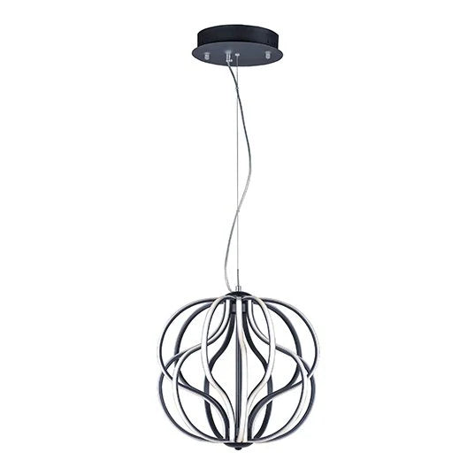 ET2 Contemporary Lighting E21174-BK 17" Aura Integrated LED Pendant Light - Finish: Black