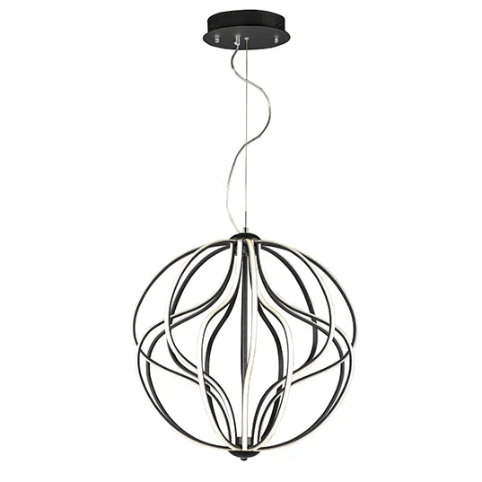 ET2 Contemporary Lighting E21176-BK 24" Aura Integrated LED Pendant Light - Finish: Black