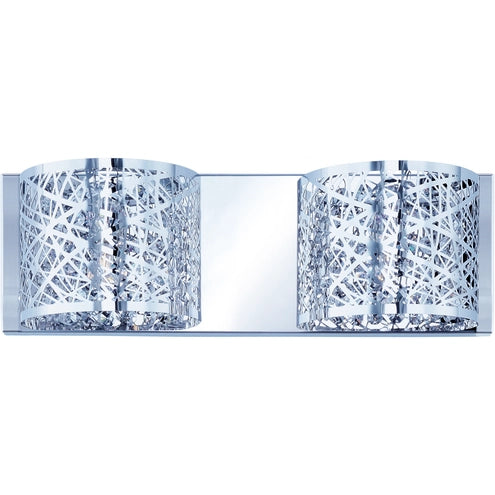 ET2 Contemporary Lighting E21315-10PC Inca 2-Light Wall Mount Light - Finish: Polished Chrome