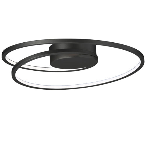 ET2 Contemporary Lighting E21320-BK Cycle 18" Wide LED Flush Mount Ceiling Light - Color Temperature: 3000K - Finish: Black
