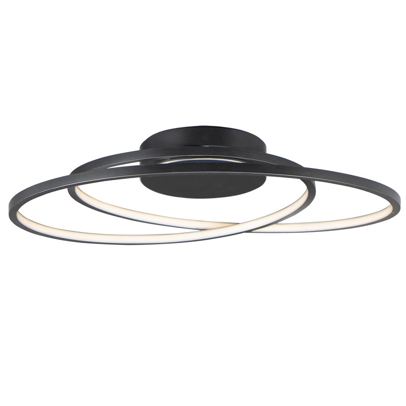 ET2 Contemporary Lighting E21322-BK Cycle 24.5" Wide LED Flush Mount Ceiling Light - Color Temperature: 3000K - Finish: Black