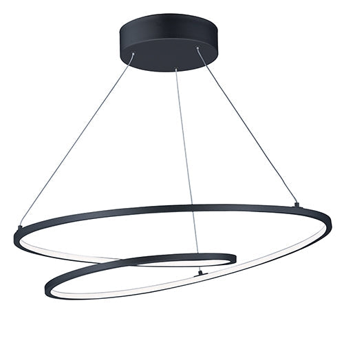 ET2 Contemporary Lighting E21325-BK Cycle 24.5" 1-Light LED Pendant Ceiling Light - Color Temperature: 3000K - Finish: Black