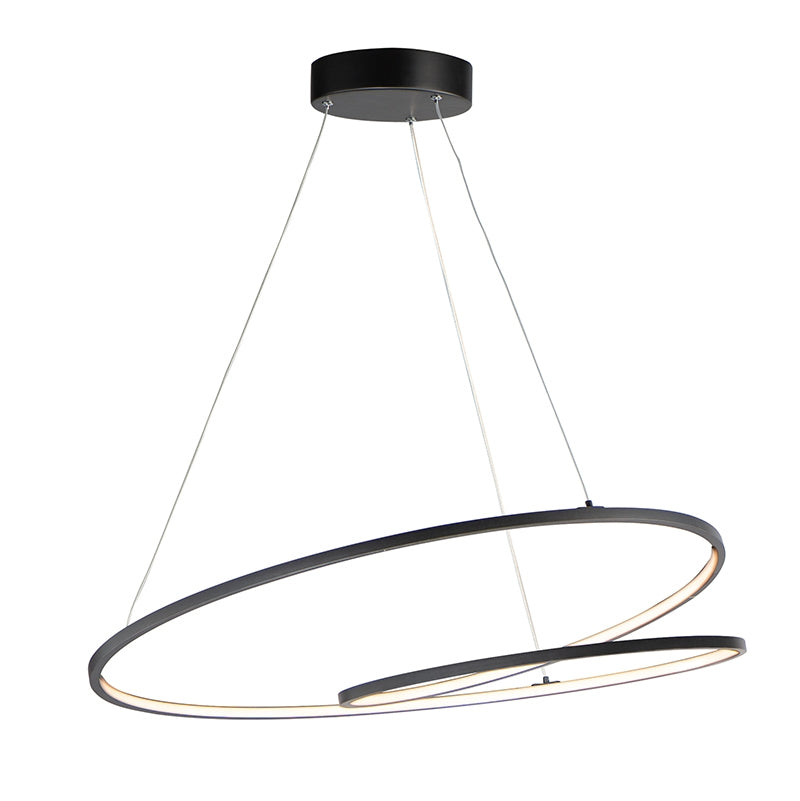 ET2 Contemporary Lighting E21327-BK Cycle 31.5" 1-Light LED Pendant Ceiling Light - Color Temperature: 3000K - Finish: Black