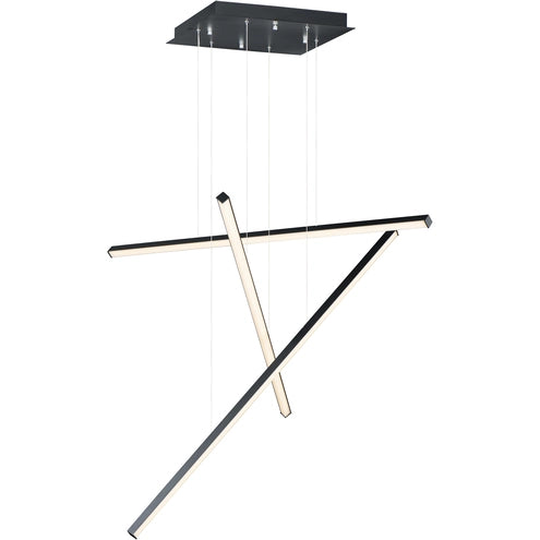 ET2 Contemporary Lighting E21373-BK Hover 3-Light LED Pendant Ceiling Light - CCT: 3000K - Finish: Black