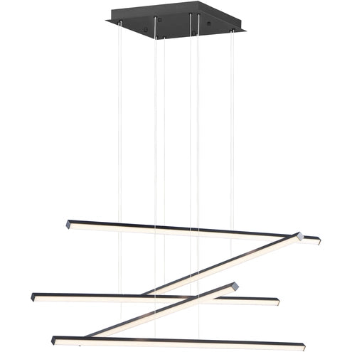 ET2 Contemporary Lighting E21375-BK Hover 5-Light LED Pendant Ceiling Light - CCT: 3000K - Finish: Black