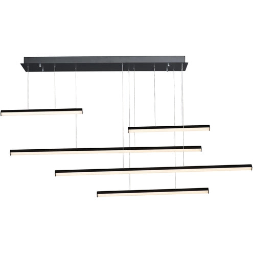 ET2 Contemporary Lighting E21376-BK Hover 5-Light LED Pendant Ceiling Light - CCT: 3000K - Finish: Black