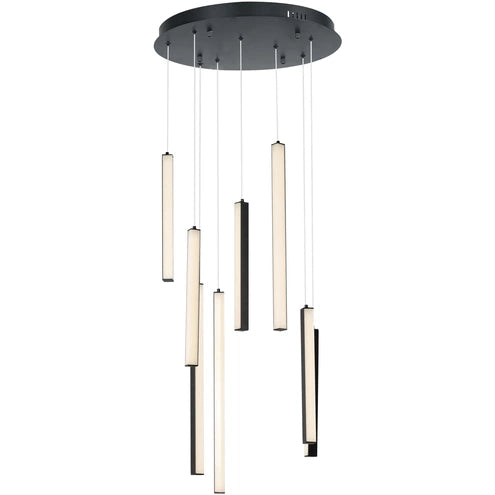 ET2 Contemporary Lighting E21377-BK Hover 9-Light LED Pendant Ceiling Light - CCT: 3000K - Finish: Black