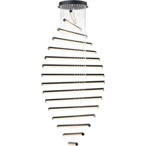 ET2 Contemporary Lighting E21379-BK Hover 16-Light LED Pendant Ceiling Light - CCT: 3000K - Finish: Black