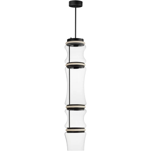 ET2 Contemporary Lighting E21384-18BK Syndicate 4-Light Pendant Ceiling Light - CCT: 3000K - Finish: Black