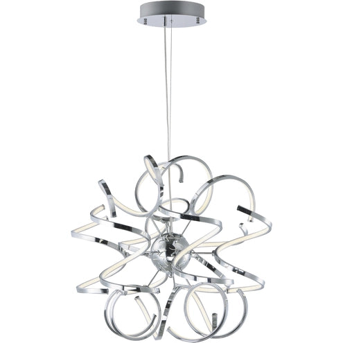 ET2 Contemporary Lighting E21411-PC 23.5" Chaos LED Pendant Ceiling Light - CCT: 3000K - Finish: Polished Chrome