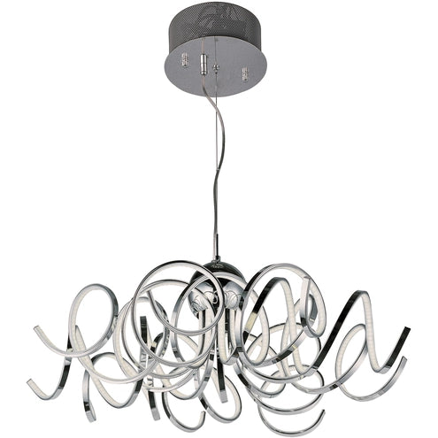 ET2 Contemporary Lighting E21415-PC Chaos LED Single Pendant Ceiling Light - CCT: 3000K - Finish: Polished Chrome