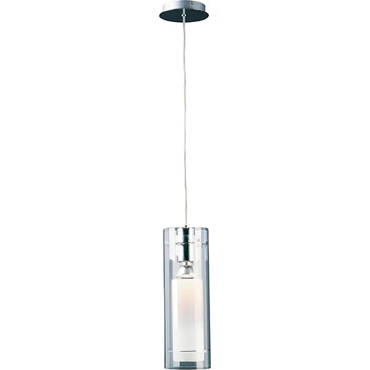 ET2 Contemporary Lighting E22000-10 5.5" Frost Single Pendant Ceiling Light - Finish: Polished Chrome