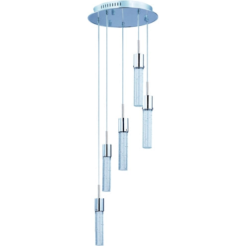 ET2 Contemporary Lighting E22775-91PC Fizz IV 5-Light LED Pendant Ceiling Light - CCT: 3000K - Finish: Polished Chrome