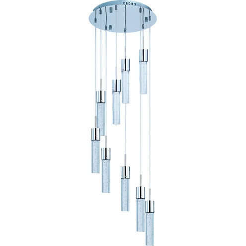 ET2 Contemporary Lighting E22779-91PC Fizz IV 9-Light LED Pendant Ceiling Light - CCT: 3000K - Finish: Polished Chrome