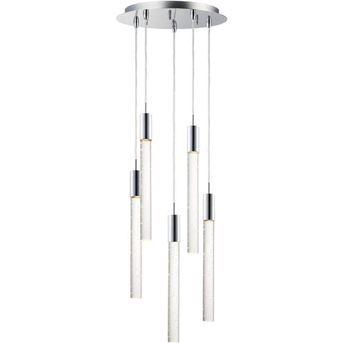 ET2 Contemporary Lighting E22875-91PC Big Fizz 5-Light LED Pendant Ceiling Light - CCT: 3000K - Finish: Polished Chrome