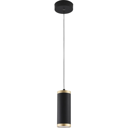 ET2 Contemporary Lighting E22941-BKGLD Cuff 1-Light Pendant Ceiling Light - CCT: 3000K - Finish: Black and Gold