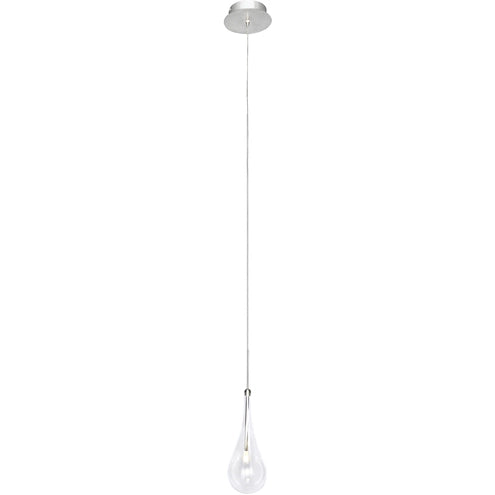 ET2 Contemporary Lighting E23121-18PC 4.75" Larmes Single Pendant Ceiling Light - Finish: Polished Chrome