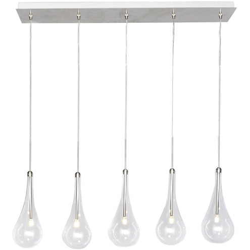 ET2 Contemporary Lighting E23125-18PC 31.5" Larmes Linear Pendant Ceiling Light - Finish: Polished Chrome