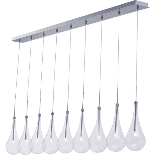 ET2 Contemporary Lighting E23129-18PC 58" Larmes Linear Pendant Ceiling Light - Finish: Polished Chrome