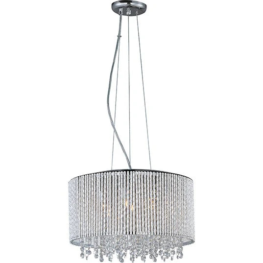 ET2 Contemporary Lighting E23135-10PC 16.75" Spiral Single Pendant Ceiling Light - Finish: Polished Chrome