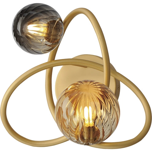 ET2 Contemporary Lighting E24182-148GLD Planetary 2-Light LED Wall Sconce Light - CCT: 3000K - Finish: Gold