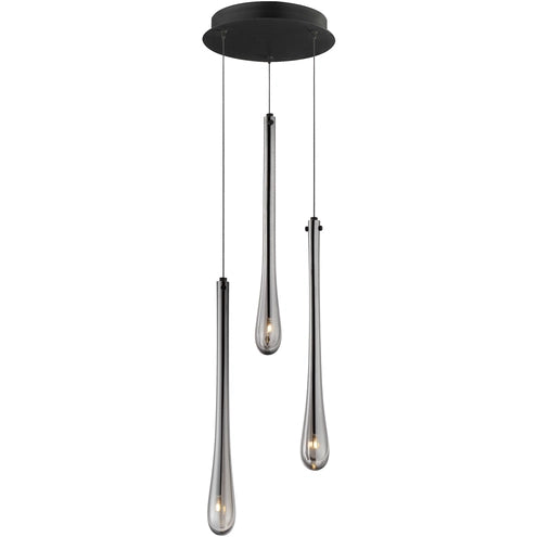 ET2 Contemporary Lighting E24213-138BK Stillo 3-Light LED Pendant Ceiling Light - CCT: 3000K - Finish: Black