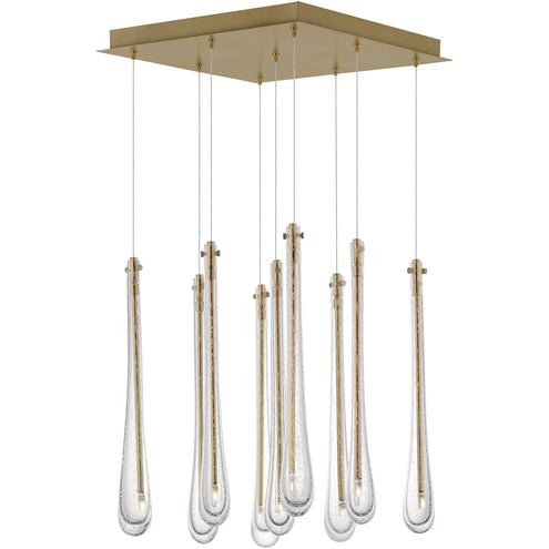 ET2 Contemporary Lighting E24217-118GLD Stillo 9-Light LED Pendant Ceiling Light - CCT: 3000K - Finish: Gold