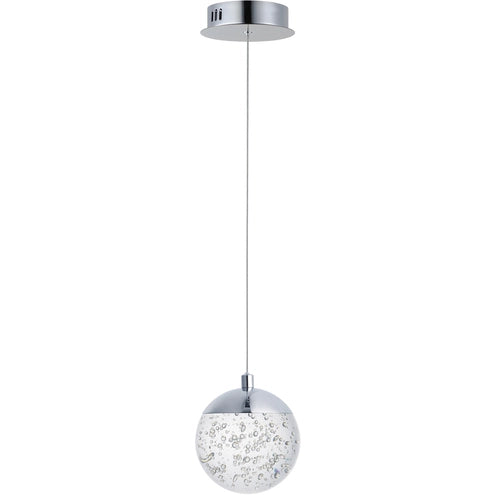 ET2 Contemporary Lighting E24261-91PC 5.5" Orb II Led Single Pendant Ceiling Light - Finish: Polished Chrome
