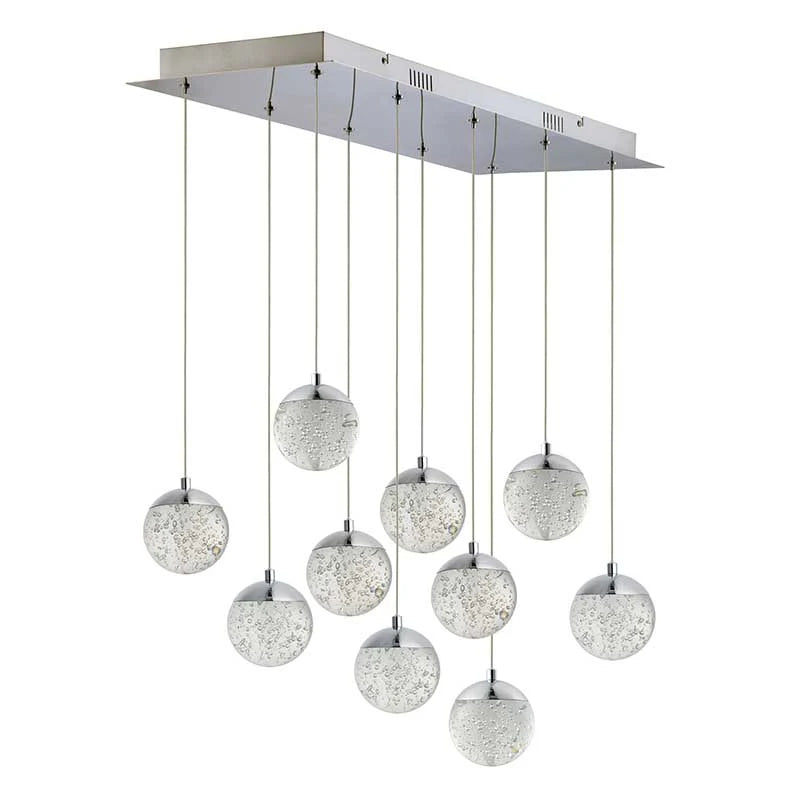 ET2 Contemporary Lighting E24266-91PC 31.5" Orb II Led Pendant Ceiling Light - Finish: Polished Chrome