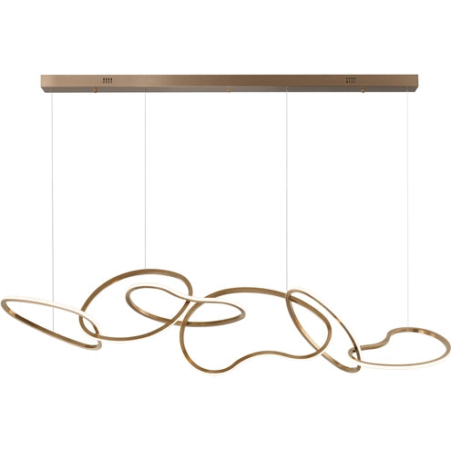 ET2 Contemporary Lighting E24618-BCN 69" Unity LED Linear Pendant Ceiling Light - Finish: Brushed Champagne