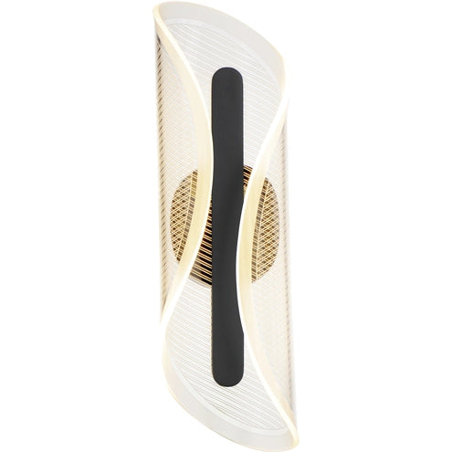 ET2 Contemporary Lighting E24711-144BK 17" Manta LED Wall Sconce Wall Light - Finish: Black