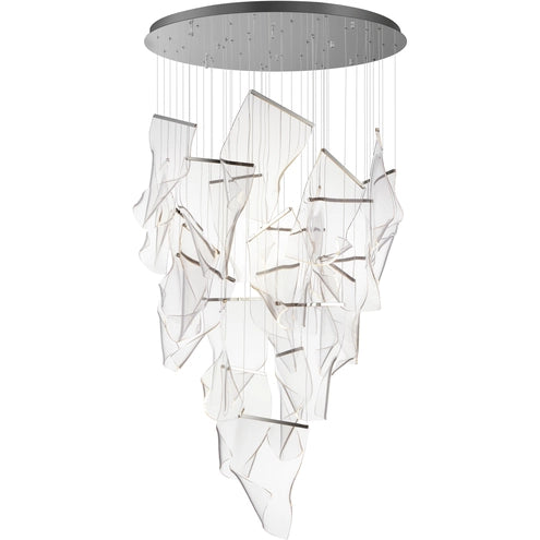 ET2 Contemporary Lighting E24880-133PC Rinkle 24-Light LED Pendant Ceiling Light - CCT: 3000K - Finish: Polished Chrome