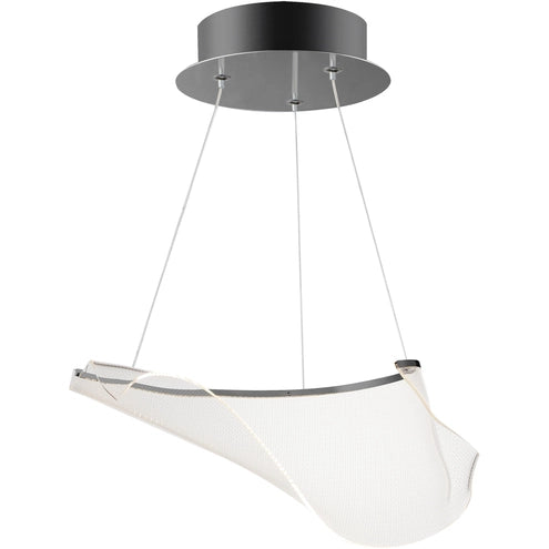 ET2 Contemporary Lighting E24881-133BGM Rinkle Modular 1-Light LED Pendant Ceiling Light - CCT: 3000K - Finish: Brushed Gunmetal