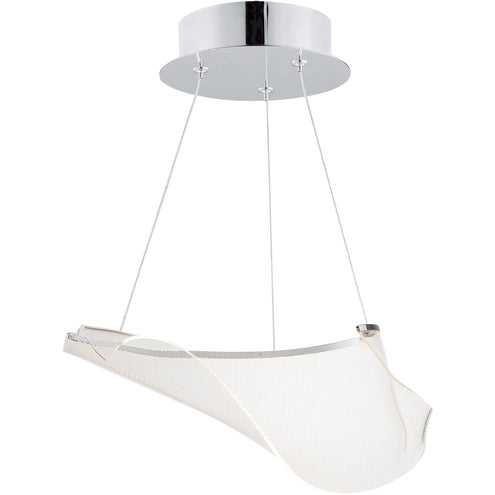 ET2 Contemporary Lighting E24881-133PC Rinkle Modular 1-Light LED Pendant Ceiling Light - CCT: 3000K - Finish: Polished Chrome