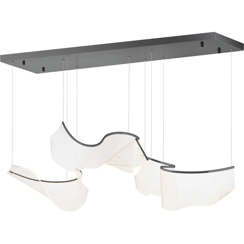 ET2 Contemporary Lighting E24883-133BGM Rinkle Modular 3-Light LED Pendant Ceiling Light - CCT: 3000K - Finish: Brushed Gunmetal