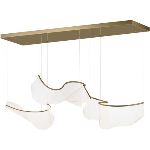 ET2 Contemporary Lighting E24883-133FG Rinkle Modular 3-Light LED Pendant Ceiling Light - CCT: 3000K - Finish: French Gold
