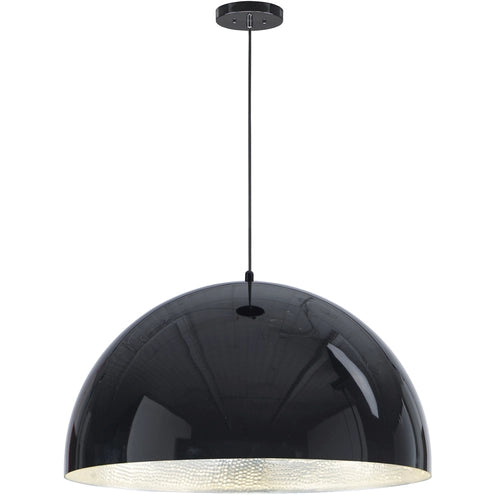 ET2 Contemporary Lighting E24906-GBAL 31" Hemisphere LED Single Pendant Ceiling Light - Finish: Gloss Black and Aluminum