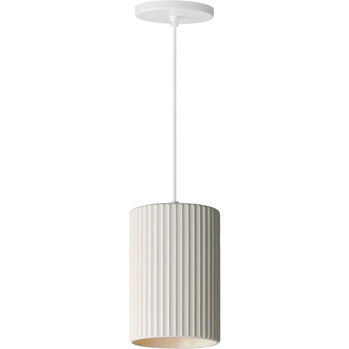ET2 Contemporary Lighting E25052-CHK Souffle 8.5" 1-Light Pendant Ceiling Light - CCT: 3000K - Finish: Chaulk White