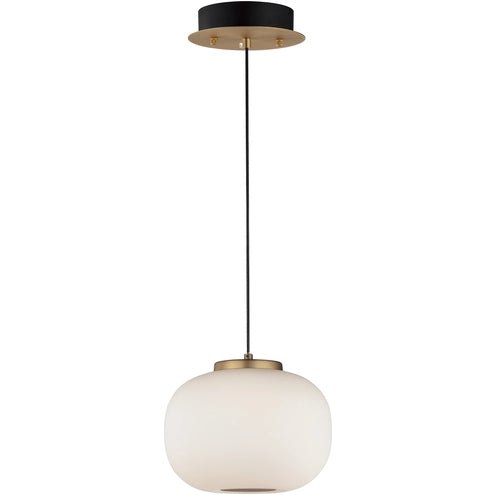 ET2 Contemporary Lighting E25065-92BKGLD 9 Inch Soji 2-Light LED Pendant Ceiling Light - CCT: 3000K - Finish: Black and Gold