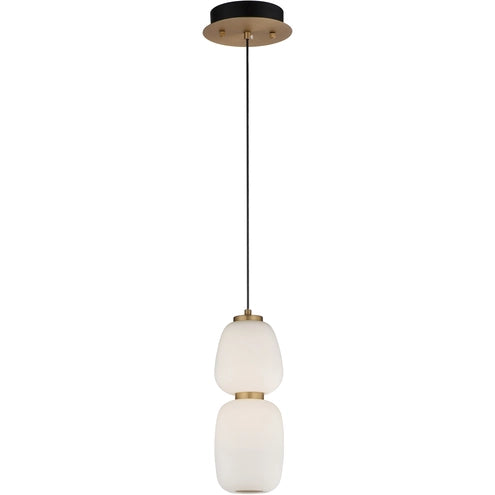 ET2 Contemporary Lighting E25066-92BKGLD Soji 13" LED Pendant Ceiling Light - CCT: 3000K - Finish: Black and Gold