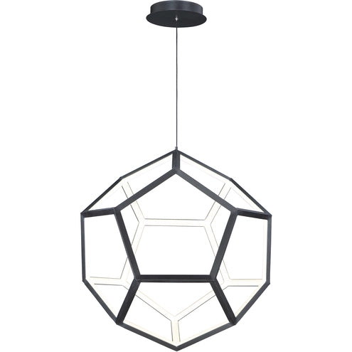 ET2 Contemporary Lighting E25104-BK Penta Medium LED Pendant Ceiling Light - CCT: 3000K - Finish: Black