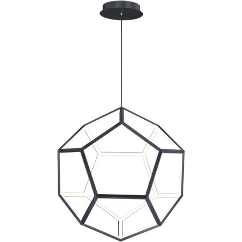 ET2 Contemporary Lighting E25106-BK Penta Large LED Pendant Ceiling Light - CCT: 3000K - Finish: Black