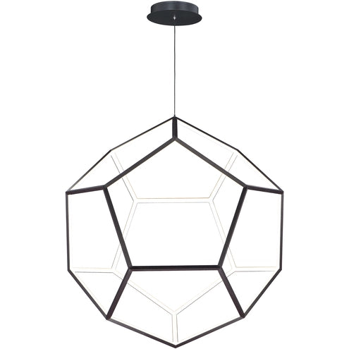 ET2 Contemporary Lighting E25108-BK 40" Penta LED Single Pendant Ceiling Light - Finish: Black