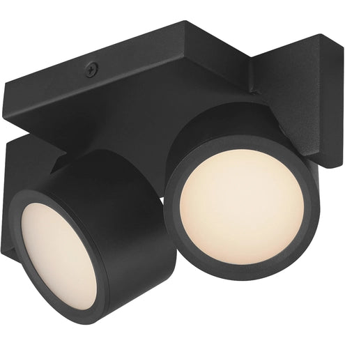 ET2 Contemporary Lighting E30520-BK Embrace 2-Light LED Flush Mount Ceiling Light - CCT: 3000K - Finish: Black