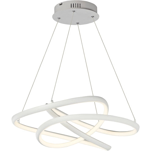 ET2 Contemporary Lighting E30644-MW Twisted LED Pendant Ceiling Light - CCT: 3000K - Finish: Matte White
